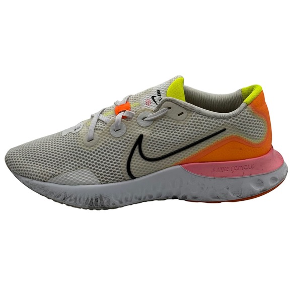 Nike Renew‎ Run Men\'s Size 10 White Black Orange Pink Running Shoes CK6357-100